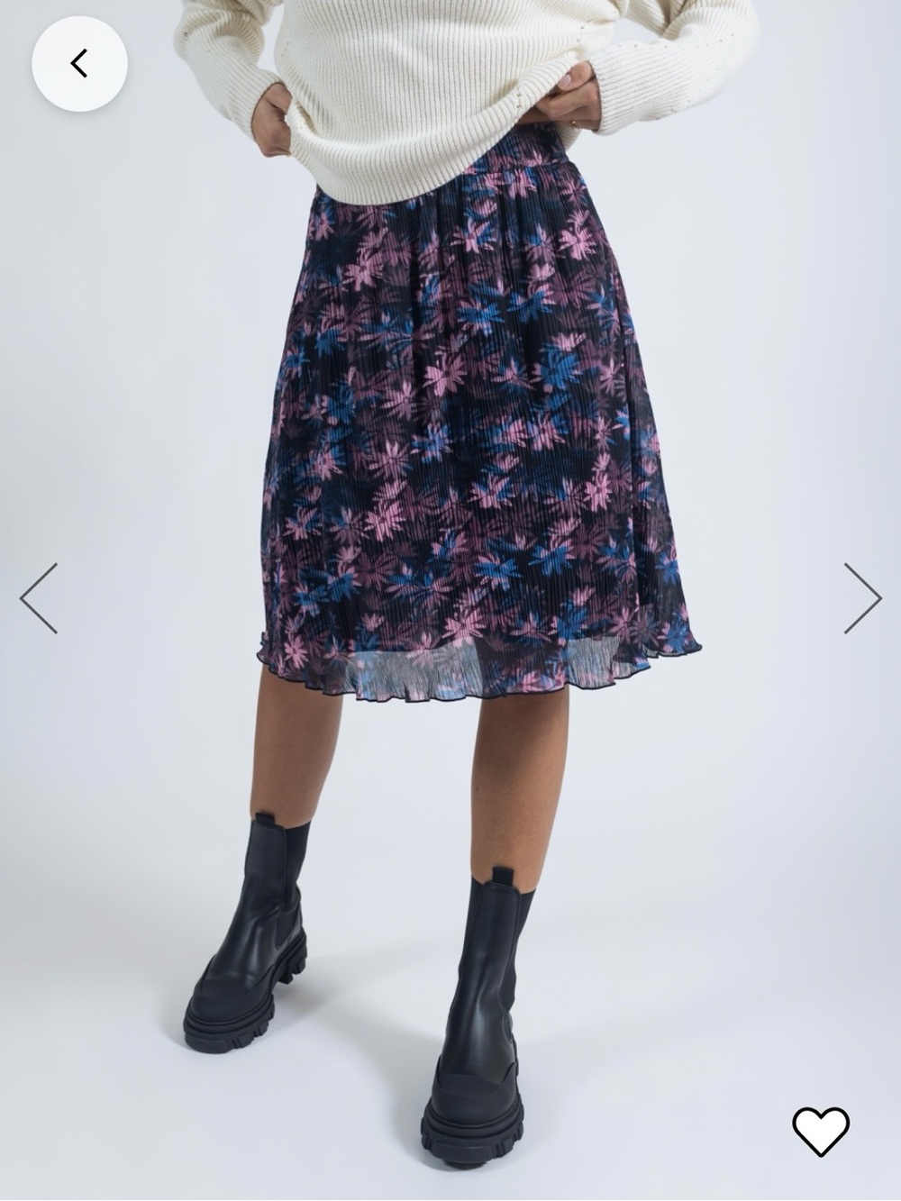 Ganni Daisy Spray Lilac Skirt